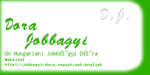 dora jobbagyi business card